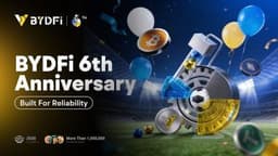 BYDFi Marks 6th Anniversary With Month-Long Celebration, Built for Reliability