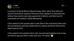 Bitcoin Core Dev Warns Bitcoin Payments Vanish at Bitcoin Beach