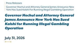 NY Sues Kalshi, Demanding $100K Fine Per Illegal Bet