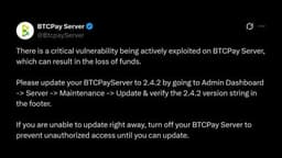 Bitcoin Lightning Nodes Hit as BTCPay Signals Emergency 2.4.2 Fix